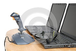 Joystick with laptops