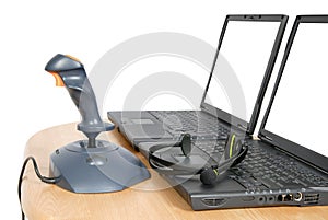Joystick with laptops