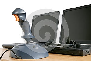 Joystick with laptops