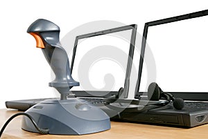 Joystick with laptops