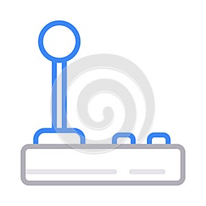 Joystick thin line color vector icon