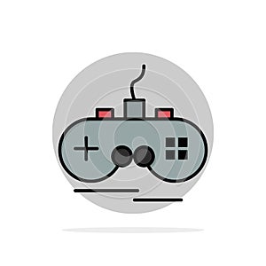 Joystick, Wireless, Xbox, Gamepad Abstract Circle Background Flat color Icon photo