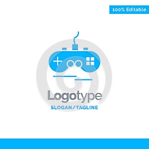 Joystick, Wireless, Xbox, Gamepad Blue Business Logo Template photo