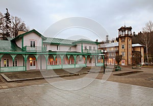 Jozef Dietl square in Iwonicz-Zdroj. Poland