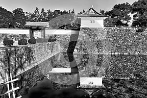 JP Tokyo Walls gate BW moat