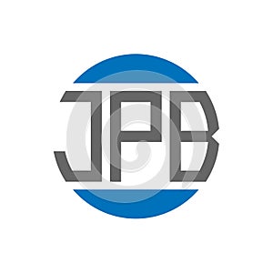 JPB letter logo design on white background. JPB creative initials circle logo concept. JPB letter design