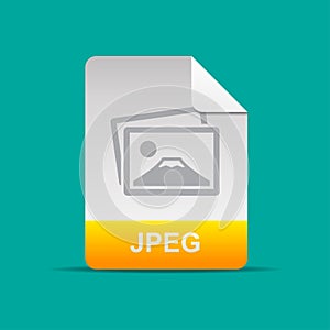 JPEG file icon isolated on background