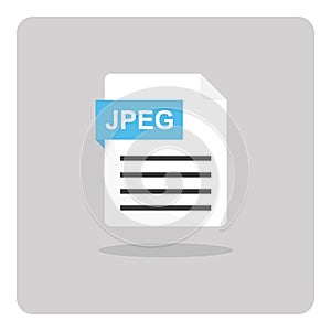 JPEG photo format file icon. photo