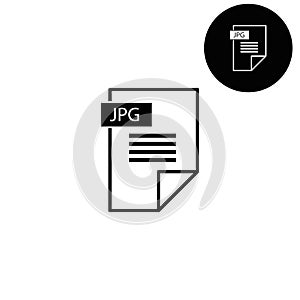 Jpg icon - white vector icon
