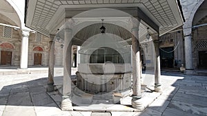 old marble fountain of a mosque in Istanbul