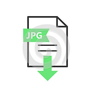 JPG vector icon. Download file