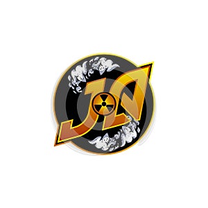 JQ Logo Monogram ESport Gaming with Gas Shape Design photo