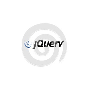 JQuerv logo editorial illustrative on white background