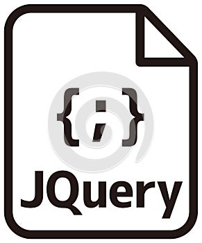JQuery icon | Major programming language vector icon illustration