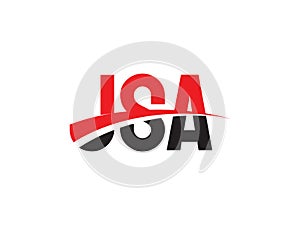 JSA Letter Initial Logo Design Vector Illustration