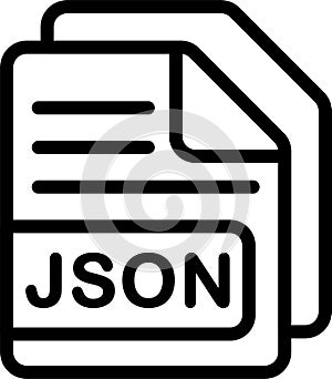 JSON data file Vector Icon