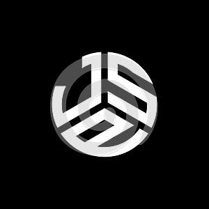 JSP letter logo design on black background. JSP creative initials letter logo concept. JSP letter design