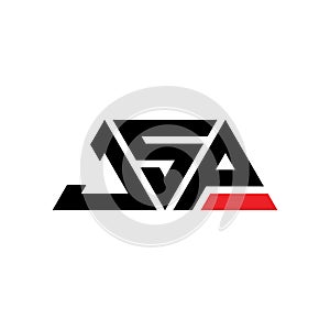 JSP triangle letter logo design with triangle shape. JSP triangle logo design monogram. JSP triangle vector logo template with red