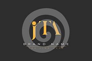 JTA abstract letter logo design