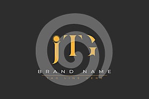 JTG abstract letter logo design