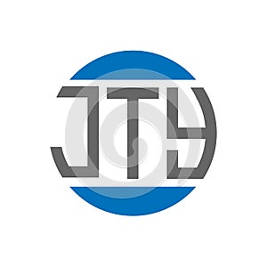 JTY letter logo design on white background. JTY creative initials circle logo