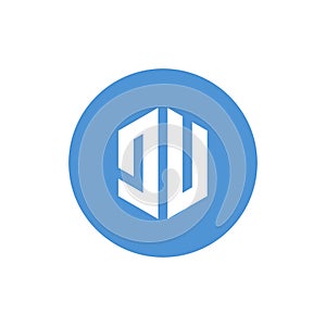 JU logo initial letter design template vector photo