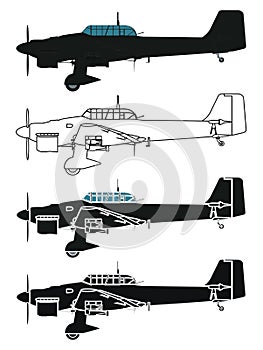 Ju 87 Stuka in right view