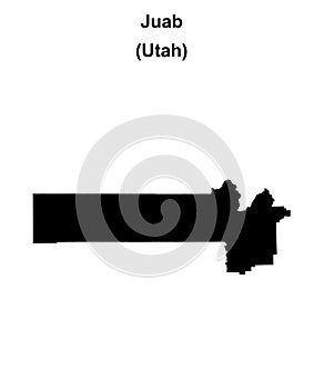 Juab outline map