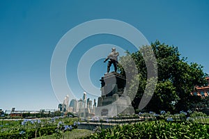 Juan de Garay Monument in buenos aires, argentina - dec 2th 2023 photo