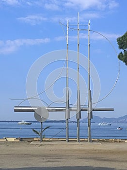 Juan les Pins Jazz Festival installation, France.