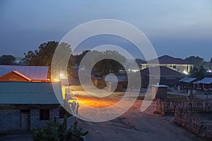 Juba, South Sudan at night