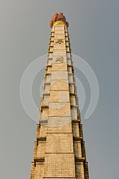 Juche Tower in Pyongyang, North Korea