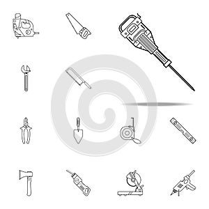 juckhammer icon. Home repair tool icons universal set for web and mobile