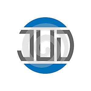JUD letter logo design on white background. JUD creative initials circle logo concept. JUD letter design