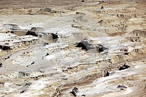 Judaean Desert, overlooking the Dead Sea at ancient city Masada, Israel