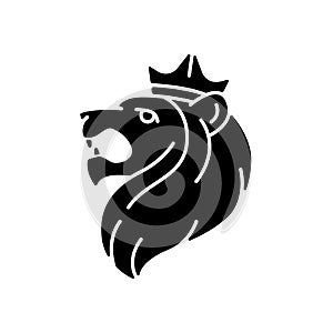 Judah Lion black glyph icon photo