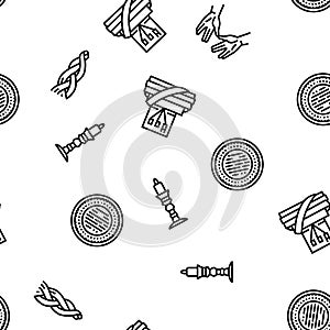 judaism jewish jew israel torah vector seamless pattern