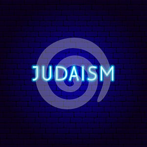 Judaism Neon Text