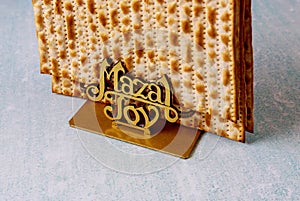Judaism religious on jewish matza passover