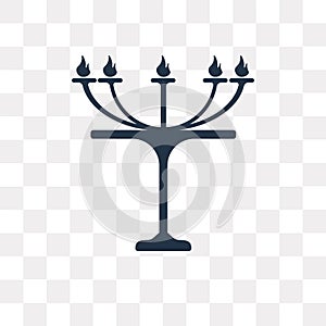 Judaism vector icon isolated on transparent background, Judaism