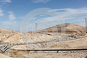 Judean Desert in clear weather, Israel.
