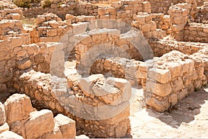 Judean Desert. The Euthymius Monastery ruins.