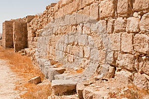 Judean Desert. The Euthymius Monastery ruins.