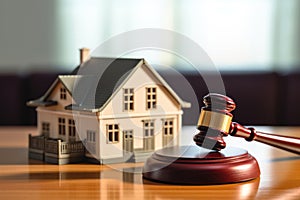 A judge auction and real estate concept. Real estate law