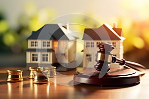 A judge auction and real estate concept. Real estate law