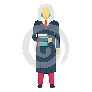 Judge Color Vector Illustration icons which can easily modified or edited