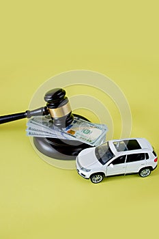 The judge decides the dispute of confiscation of cars, cars on bail. Concept of lawyer services, civil court trial, vehicle