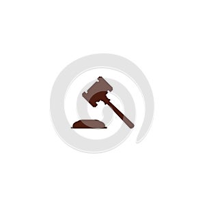 Judge gavel icon. Auction hammer icon isolated on white background