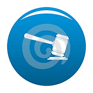 Judge gavel icon vector blue