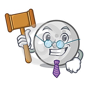 Judge golf ball mascot cartoon